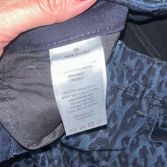 Sam Edelman Dark Blue Leopard Skinny Jeans - Picture 4 of 5